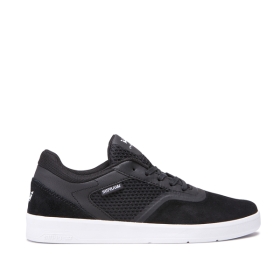 Supra Mens SAINT Low Top Shoes Black/White | US-53271